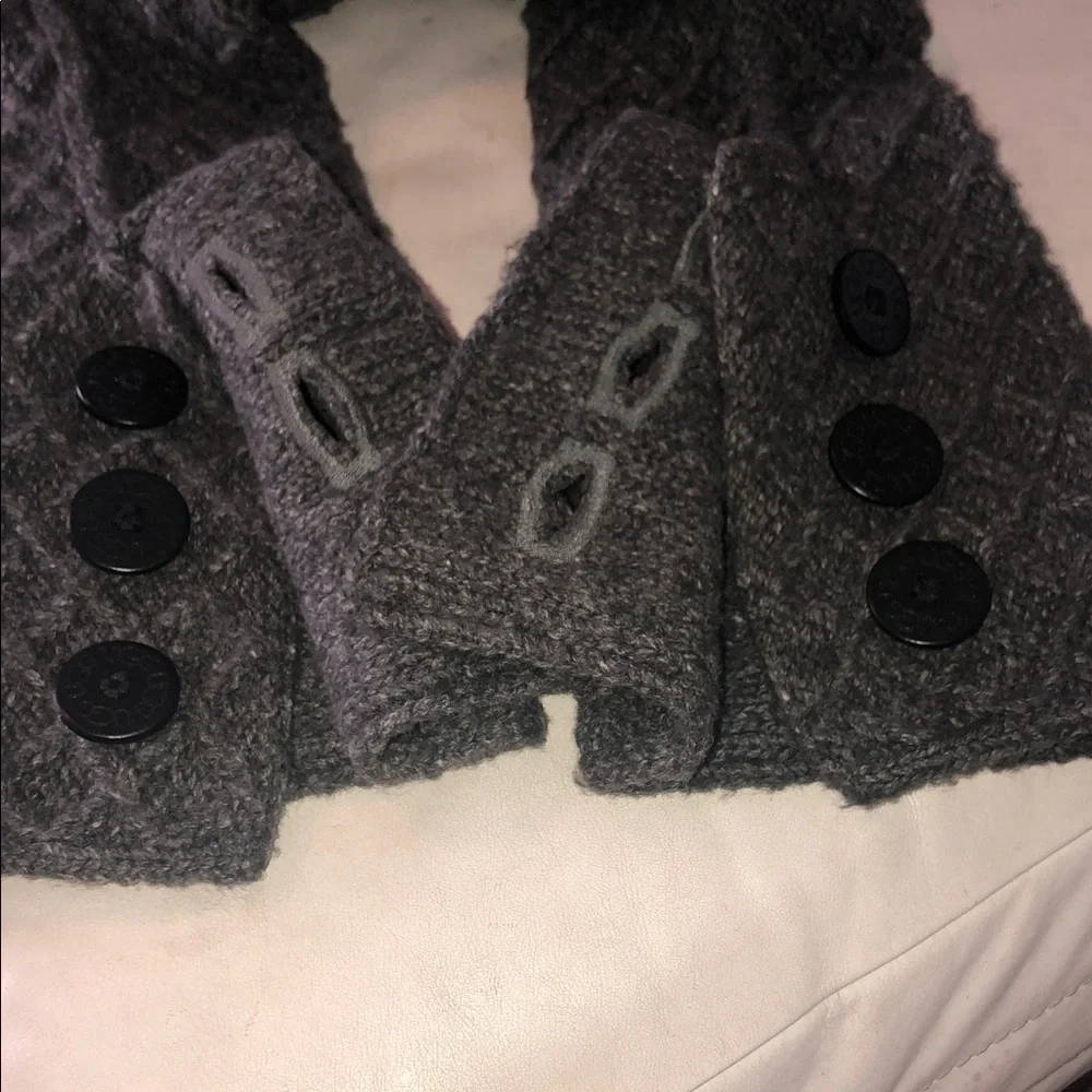 UGG LATTICE CARDY KNIT TALL BOOTS BUTTON CLOSURE